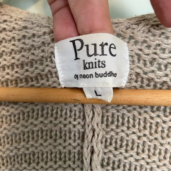 Neon Buddha Tan Shrug with Waterfall Front - Picture 2 of 5